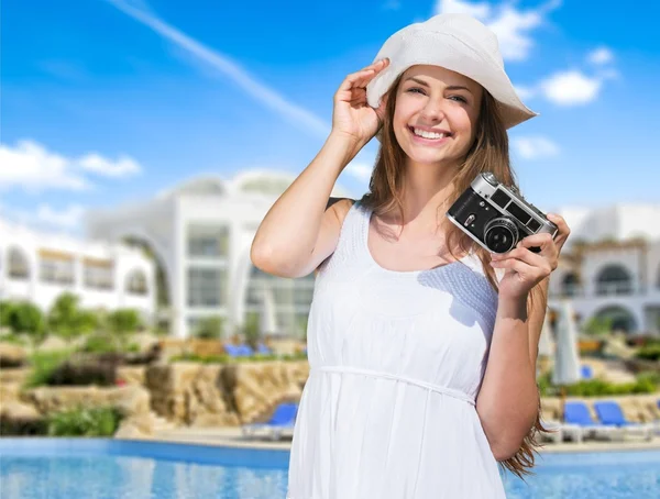 Stranden, flicka, bikini. — Stockfoto