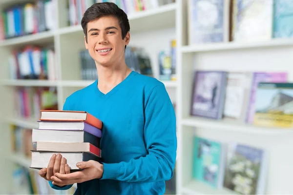Főiskolai hallgató, tanuló, könyv. — Stock Fotó