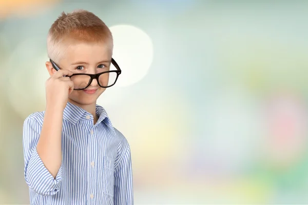 Óculos, criança, educação . — Fotografia de Stock