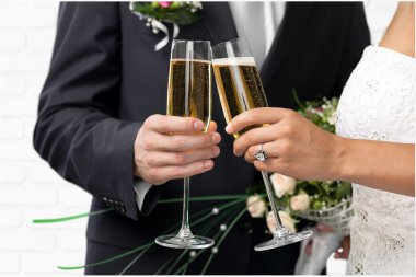 Düğün, Gelin, şampanya.