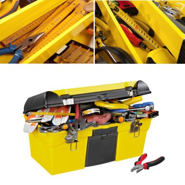 Araç kutusu, matkap, iş aleti.