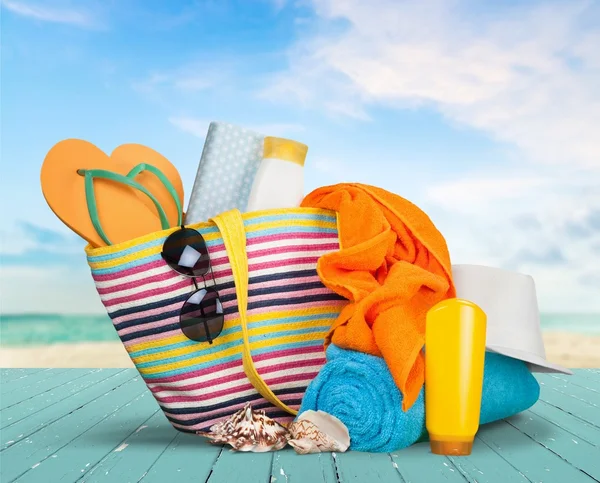 Vakanties, zomer, strand tas.. — Stockfoto