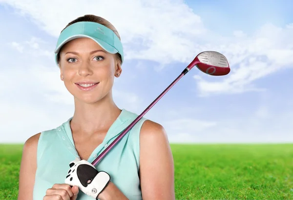 Golf, Mujeres, Mujer . — Foto de Stock