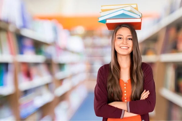 College Student, Student, książki. — Zdjęcie stockowe