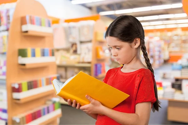 Lesen, Kind, Buch. — Stockfoto