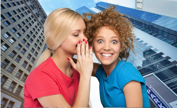 Whispering, Women, Secrecy. — Stock Photo, Image