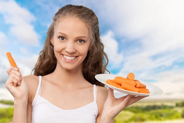 Comer, Verduras, Zanahoria . —  Fotos de Stock