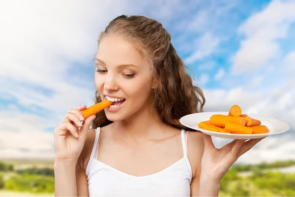 Eating, Vegetable, Carrot. — Stock Photo, Image