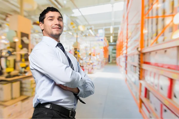 Negocio, negro, trabajador . — Foto de Stock