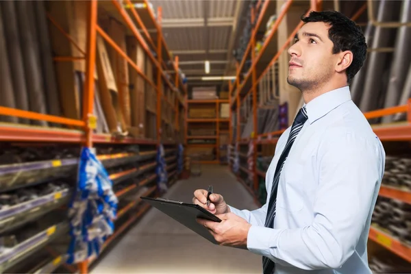 Courier, business, clipboard. — Stock Photo, Image