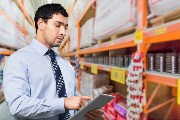 Preto, empresa, computador tablet . — Fotografia de Stock