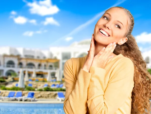 Mujeres, Sonriendo, Cara Humana . — Foto de Stock