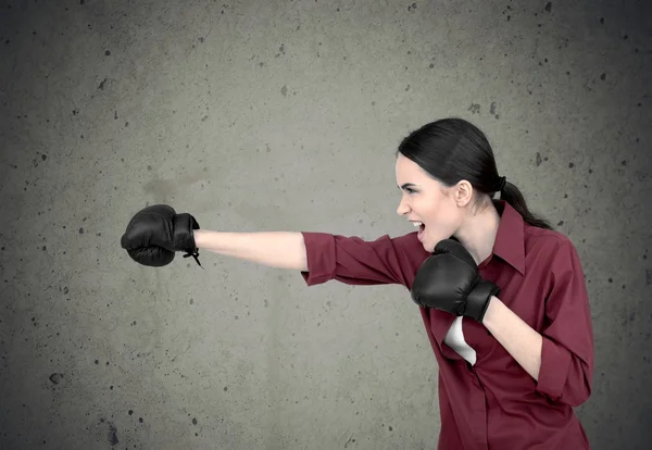 Blanco, Boxeo, Empresaria . — Foto de Stock