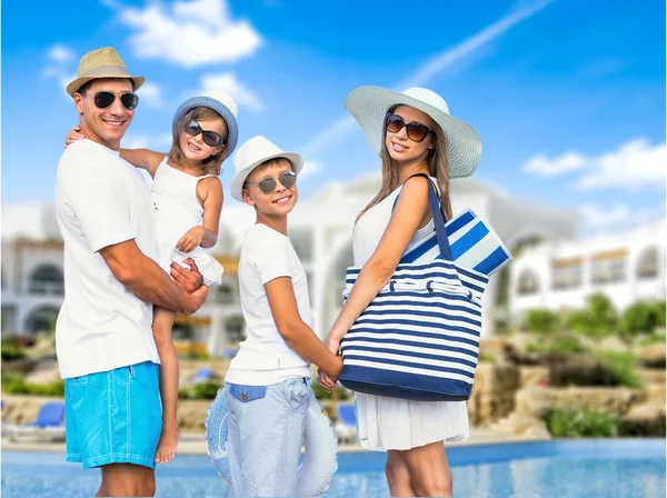 Papá, playa, mar . — Foto de Stock