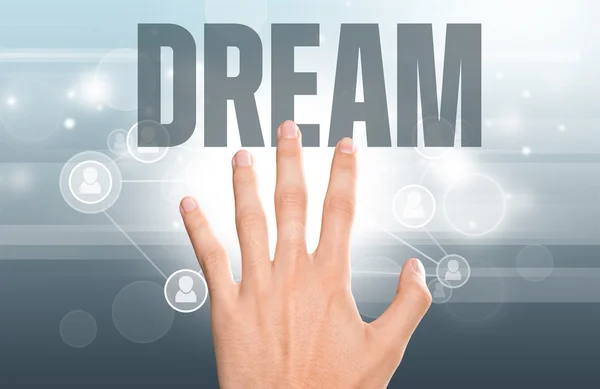 Dream, communications, hand. — Stock Photo, Image