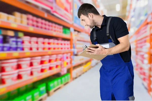 Courier, business, clipboard. — Stock Photo, Image