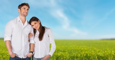 Ev, gülümseme, izole.