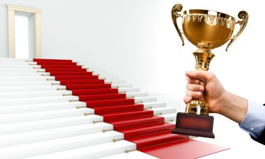 Kırmızı halı, kapı, halı.