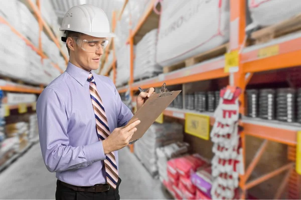 Inspector, osha, Clipboard. — Stock Photo, Image