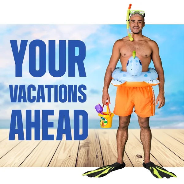 Vacations, ahead, Humor. — Stock Photo, Image