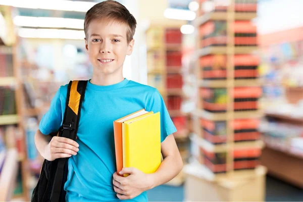 Student, junge, klassenzimmer. — Stockfoto