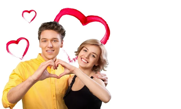 Paar, Verlobung, Valentinstag. — Stockfoto