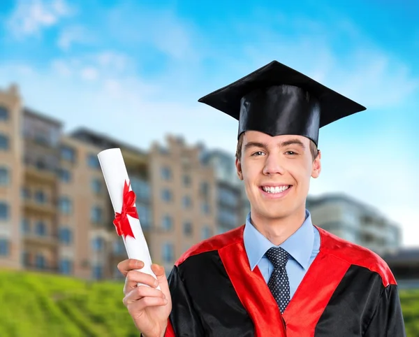 Abschluss, männlich, Student. — Stockfoto