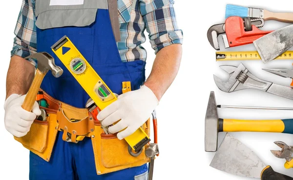 Handyman, men, belt. — Stock Photo, Image