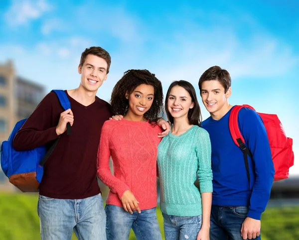 School, studenten, groep. — Stockfoto