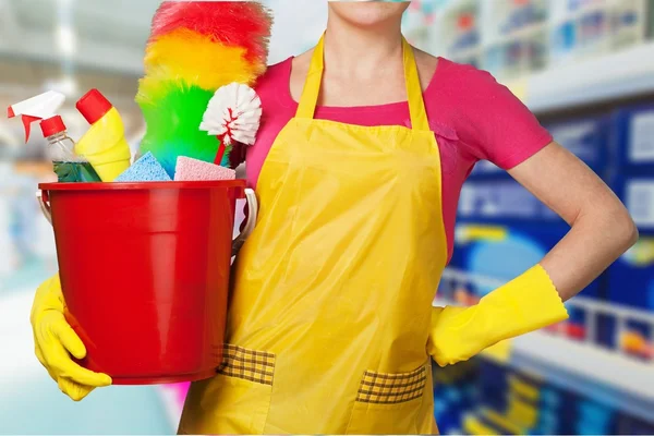 Cleaning, Cleaner, Maid. — Stock Photo, Image