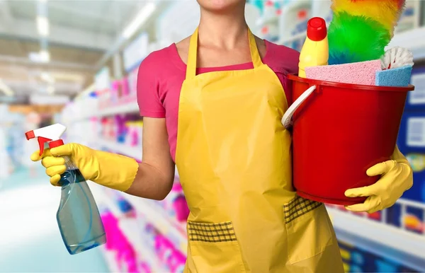 Cleaning, Cleaner, Maid. — Stock Photo, Image