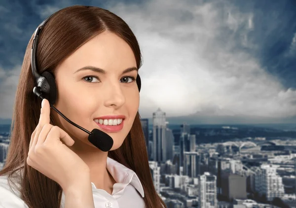 Callcenter, Kundendienstmitarbeiter, Service. — Stockfoto