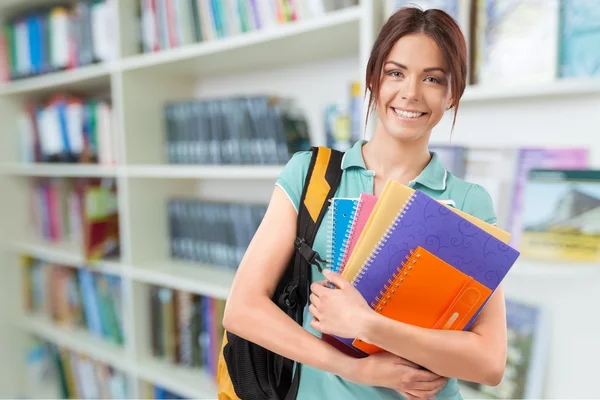 Tiener, meisje, school. — Stockfoto