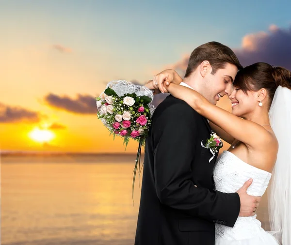 Casamento, noiva, noivo . — Fotografia de Stock