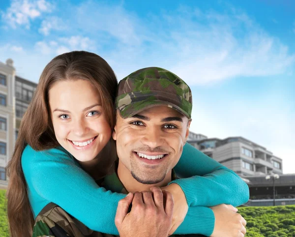 Military, Family, Armed Forces. — Stock Photo, Image