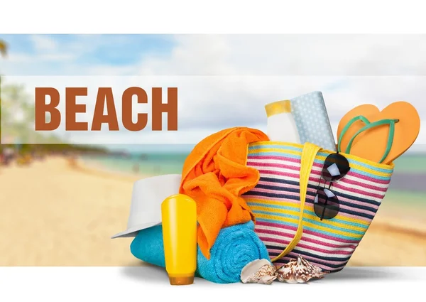 Vacations, Summer, Beach Bag. — Stock Photo, Image