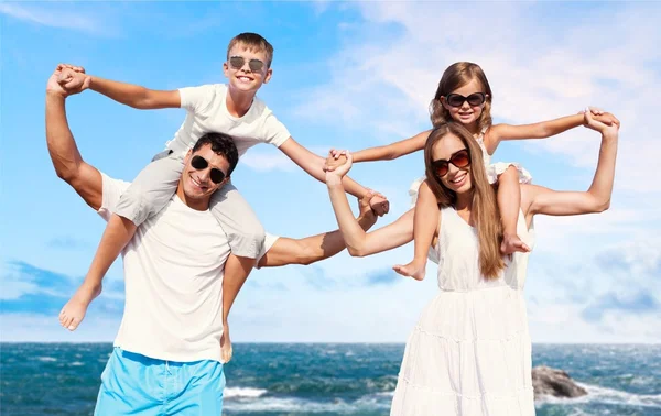 Spiaggia, bambini, divertimento . — Foto Stock