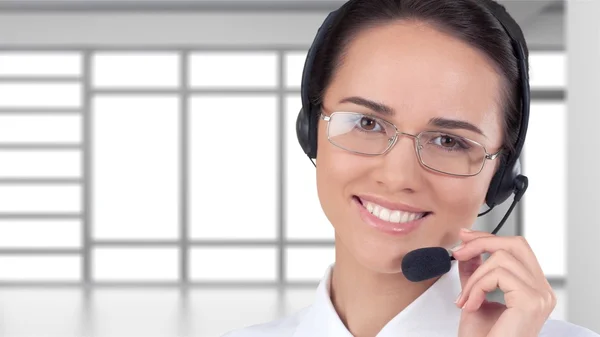 Call Center, Operator, Women. — Stock Photo, Image
