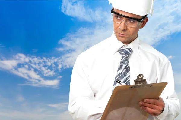 Inspector, osha, Clipboard. — Stock Photo, Image