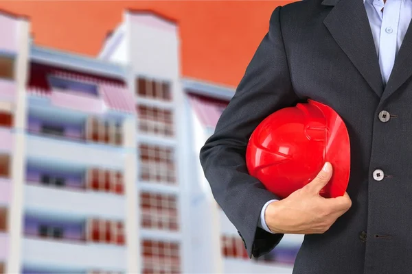 Hardhat, sito, all'aperto . — Foto Stock