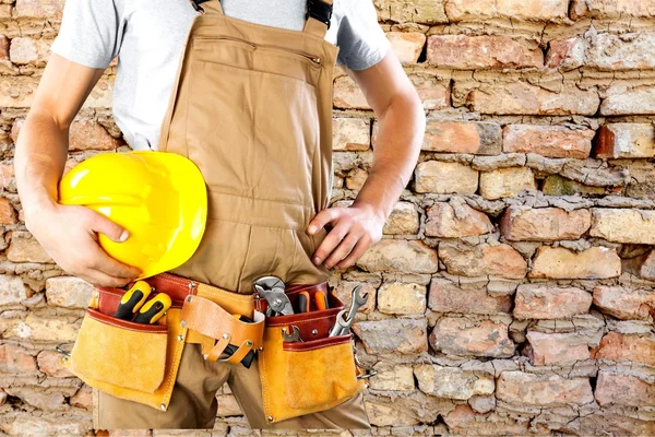 Repairman, closeup, clothing. — Stock Photo, Image