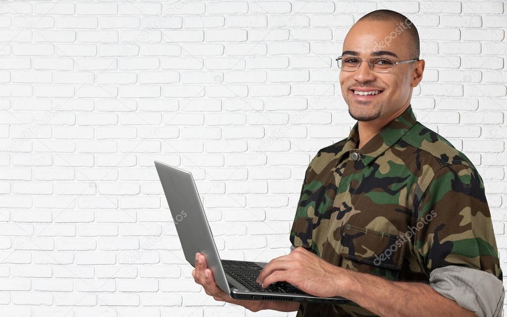 Military, Armed Forces, Laptop.