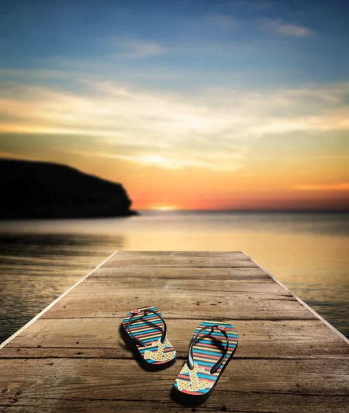 Flip-flop, strand, Sandal. — Stockfoto