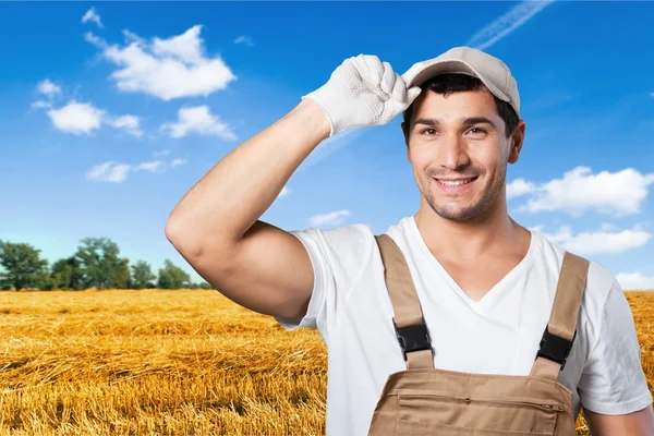 Agricultor, gorra, jardinería . —  Fotos de Stock