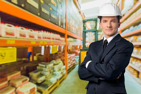 Negro, Construcción, Ingeniero . — Foto de Stock