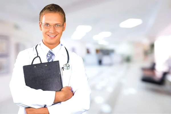 Lekarz, opieki zdrowotnej i medycyny, na białym tle. — Zdjęcie stockowe