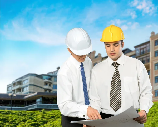 Construction, White Collar Worker, Construction Site. — Stock Photo, Image