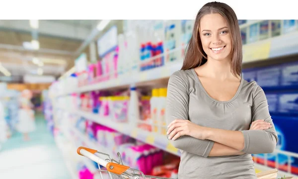 Supermarket, Shopping, Women. — Stock Photo, Image