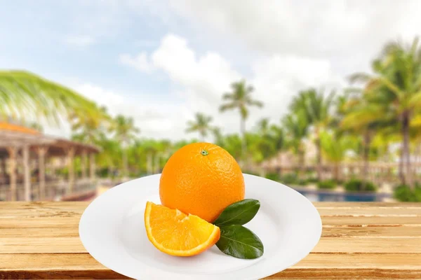 Naranja, Mandarina, Hoja . — Foto de Stock