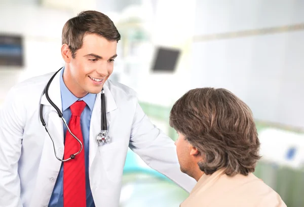 Krankenschwester, patient, doktor. — Stockfoto